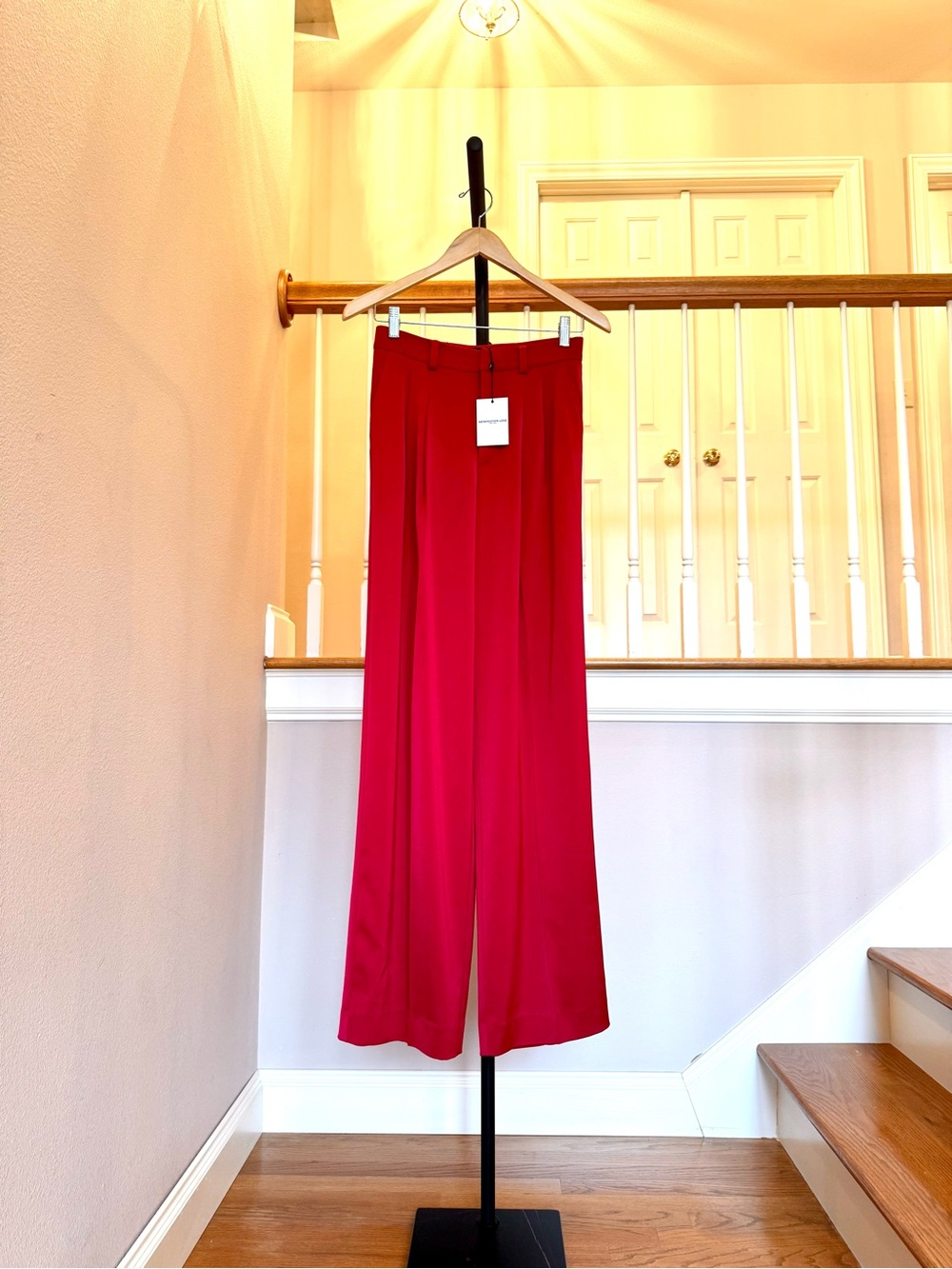 Generation Love Red Wide Leg Trousers | NWT | Sz 3 | High Rise Tailored Pant - Picture 5 of 7